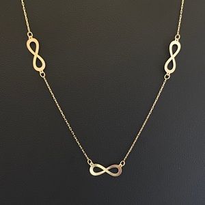 14k Yellow Gold Adjustable Length Infinity Station